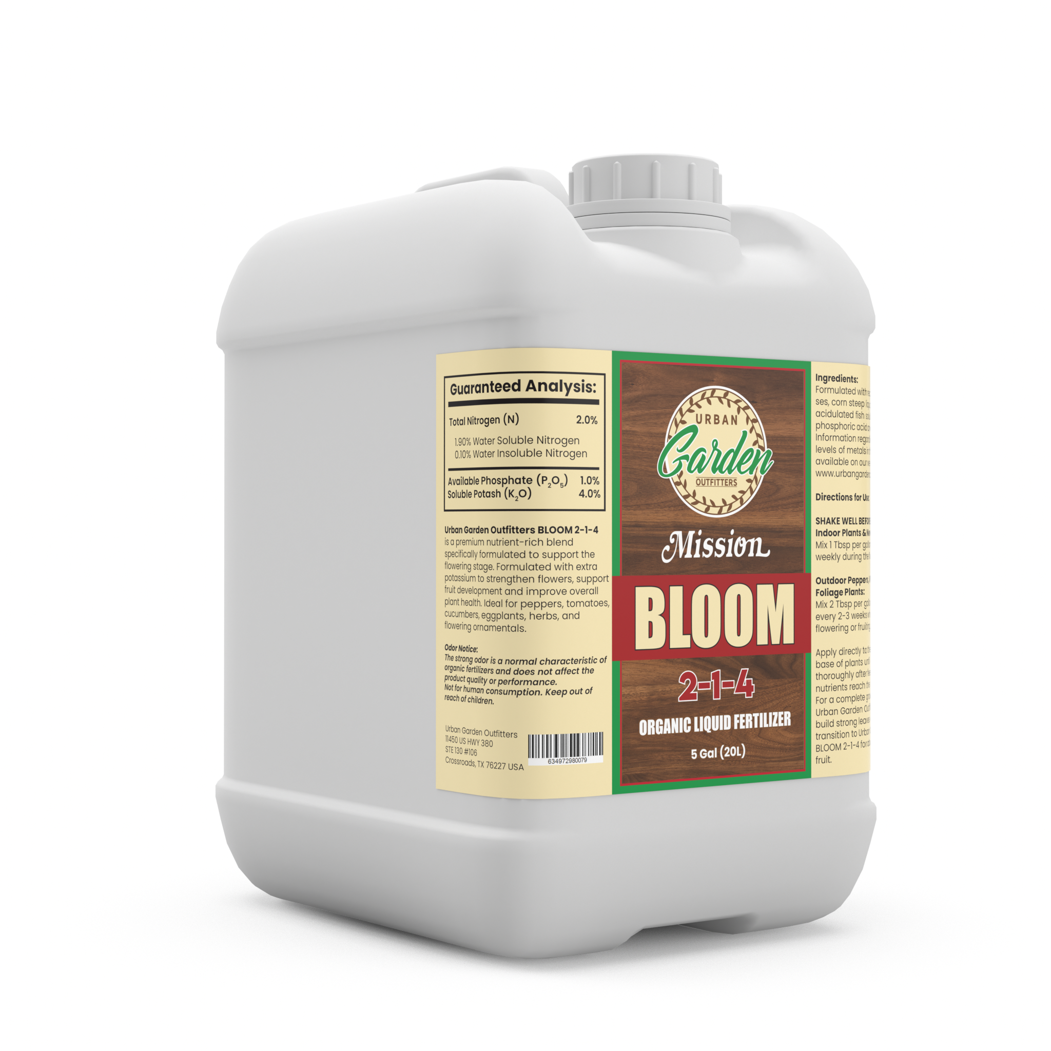 liquid organic nitrogen fertilizer BLOOM 2-1-4 Organic Liquid Fertilizer – Urban Garden Outfitters